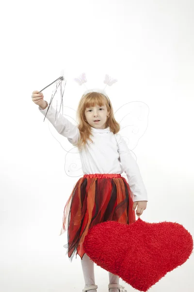 Young girl in costume of fairy — Stock Photo, Image