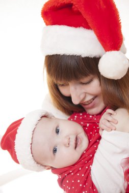 Anne ve çocuk Noel kutlaması