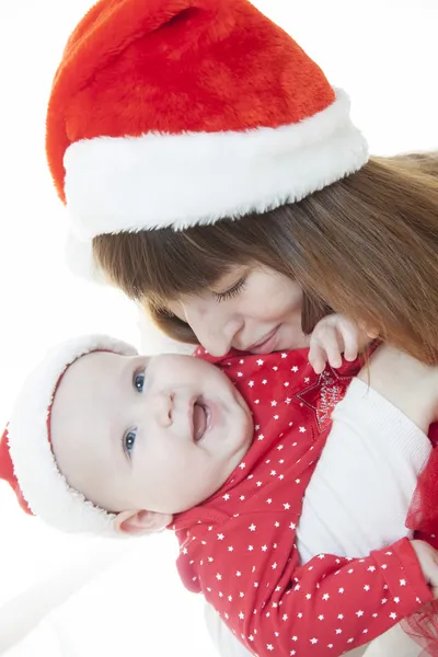 Mother and child celebrate Christmas — Stock Photo, Image