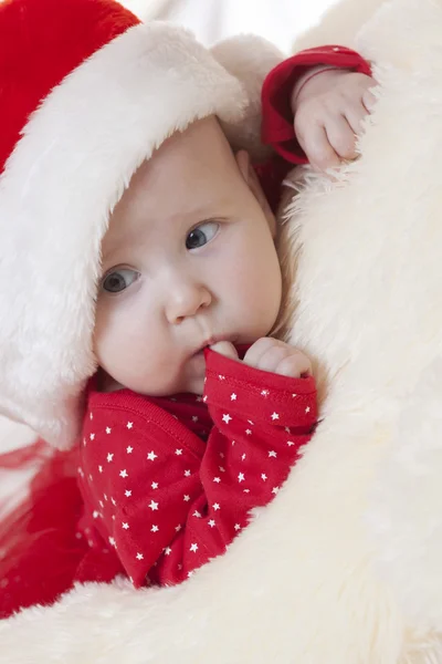 Mutter und Kind feiern Weihnachten — Stockfoto