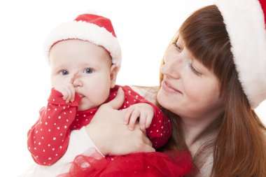 Anne ve çocuk Noel kutlaması