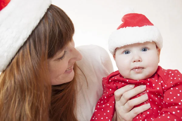 Mother and child celebrate Christmas — Stock Photo, Image