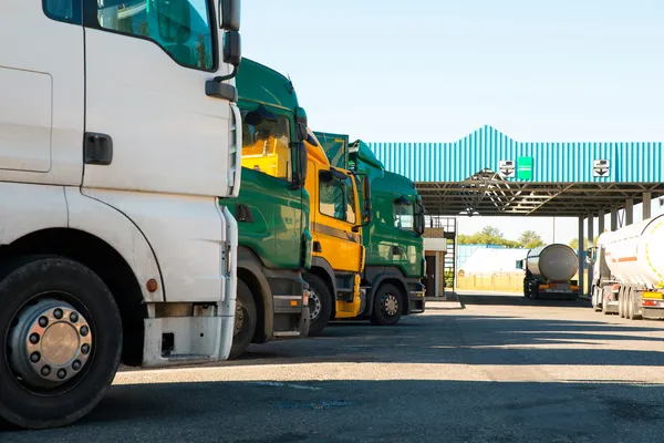 Lorry trucks cars Stock Image