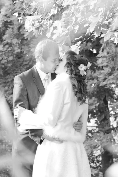 Happy bride and groom — Stock Photo, Image