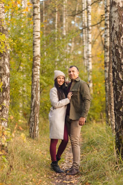 Lovely Couple Having Fun Together Nature Young Man Woman Embrace — Stock Photo, Image