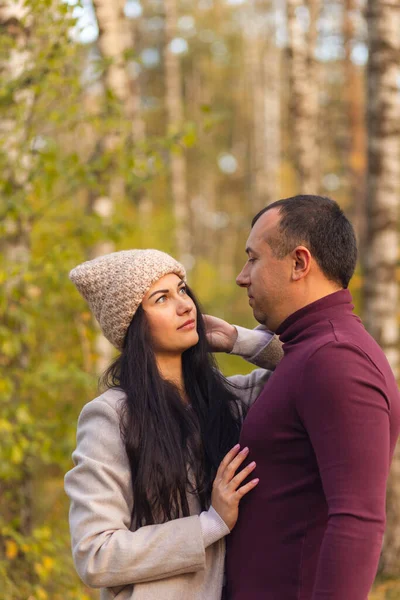 Lovely Couple Having Fun Together Nature Young Man Woman Embrace — Stock Photo, Image