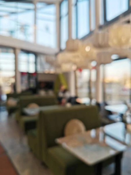Abstracte Vervaging Gedefocuste Coffeeshop Cafe Restaurant Interieur Voor Achtergrond Moderne — Stockfoto