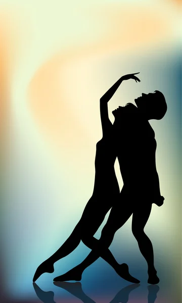 Δυο μια χορευτές μπαλέτου — Διανυσματικό Αρχείο
