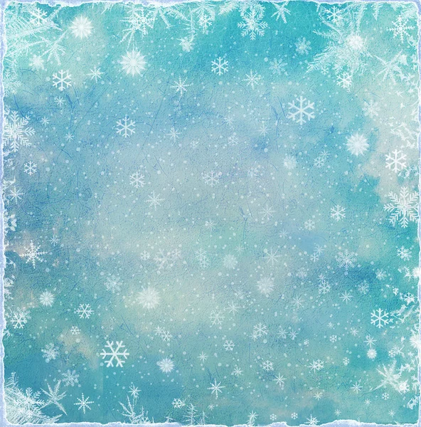 Χριστούγεννα αφηρημένη φόντο με νιφάδες χιονιού — Φωτογραφία Αρχείου