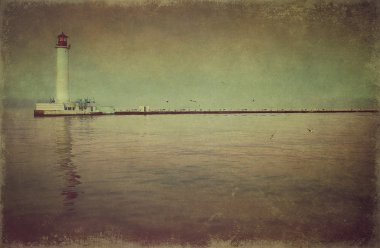 Deniz feneri Bay (vintage tarzı)