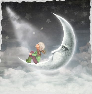 çocuğu kim yıldızlı gökyüzü hayran olduğu gösterilmiştir