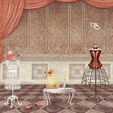 vintage moda mankenleri ile Odalar