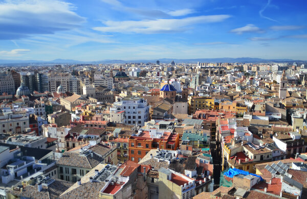 Panorama of the city of Valencia (Spain)