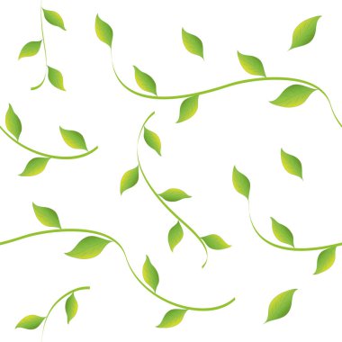 Yaprakların ve çizgilerin kusursuz deseni. vektör