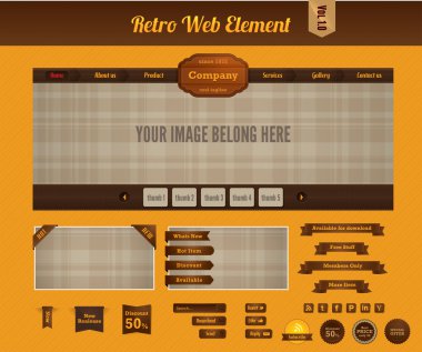 Retro web öğesi