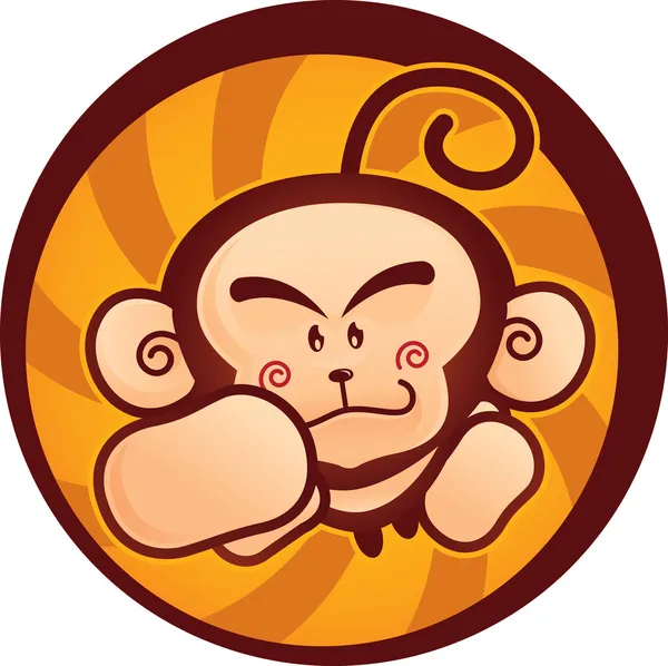 Mascotte scimmia — Vettoriale Stock