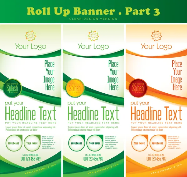 Multipurpose roll up banner — Stock Vector