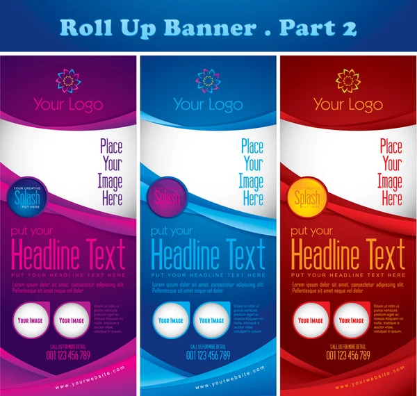 Mehrzweck Roll Up Banner — Stockvektor