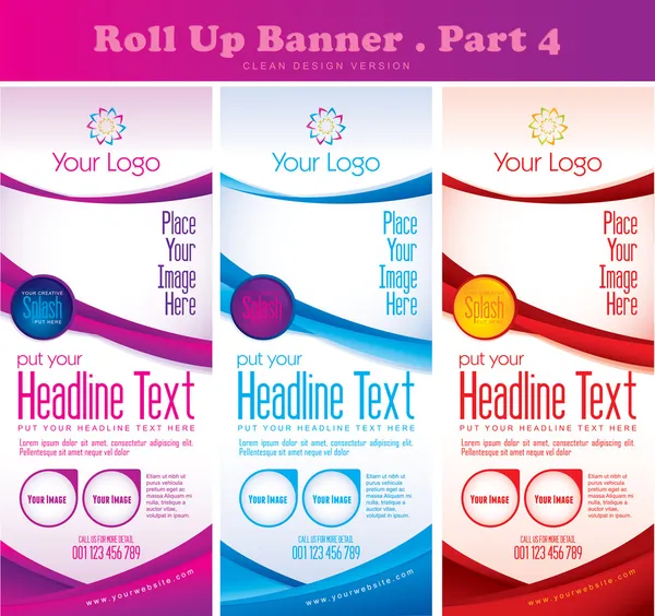 Többcélú roll up banner — Stock Vector