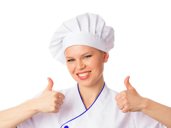 Chef woman cook — Stock Photo, Image