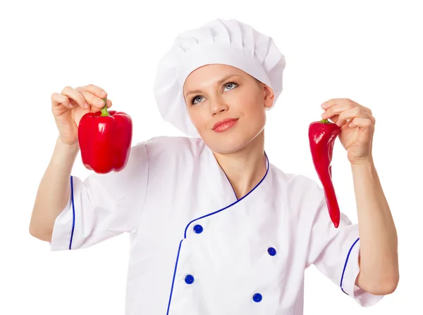 Chef woman cook — Stock Photo, Image