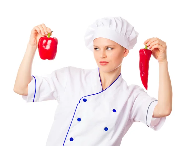 Chef woman cook — Stock Photo, Image