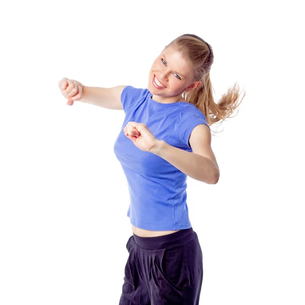 Instrutor de fitness zumba feliz — Fotografia de Stock