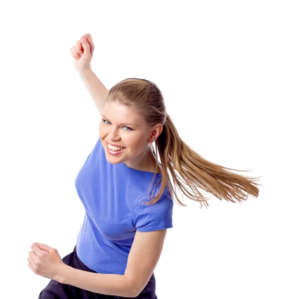 Happy zumba fitness instructor — Stock Photo, Image