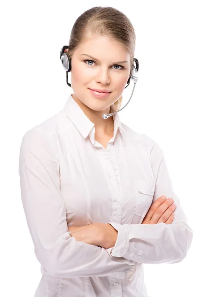 Woman Web Headset — Stock Photo, Image