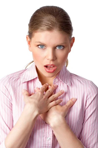 Shocked woman — Stock Photo, Image