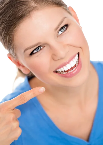 Mujer de cuidado dental — Foto de Stock