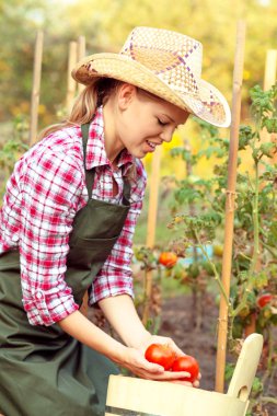 Woman gardener clipart