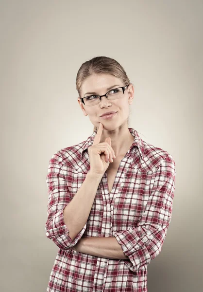 Denken vrouw — Stockfoto