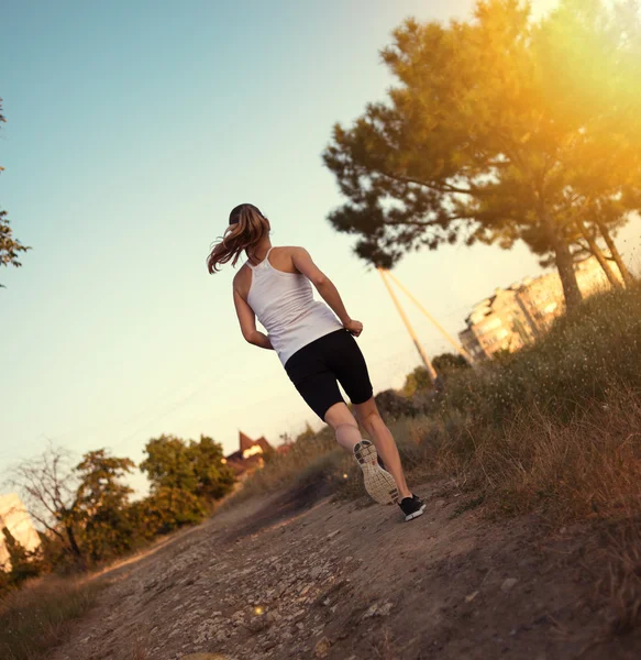 Joggekvinne – stockfoto