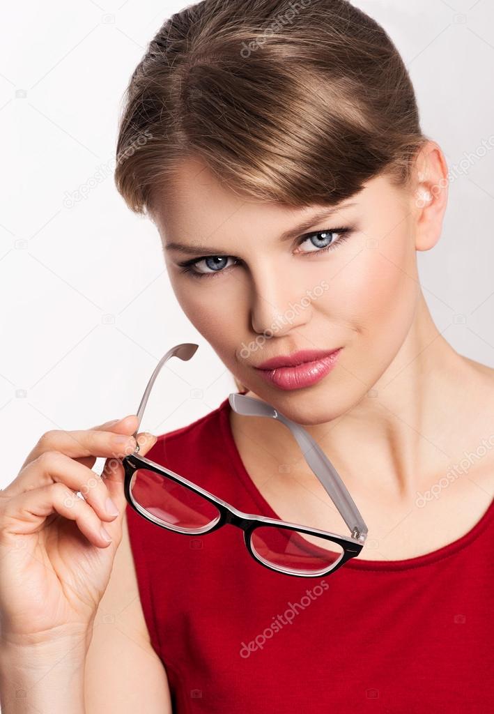 Fashion woman in eyeglasses