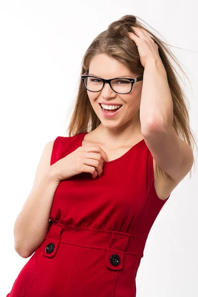 Frau mit Brille — Stockfoto