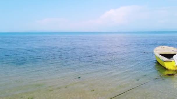 View Albanian Beach Cape Rodon Peaceful Tranquil View — Stockvideo