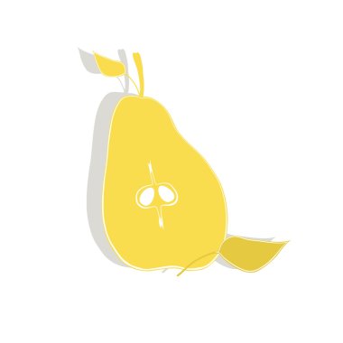 Sarı armut yaprak ile