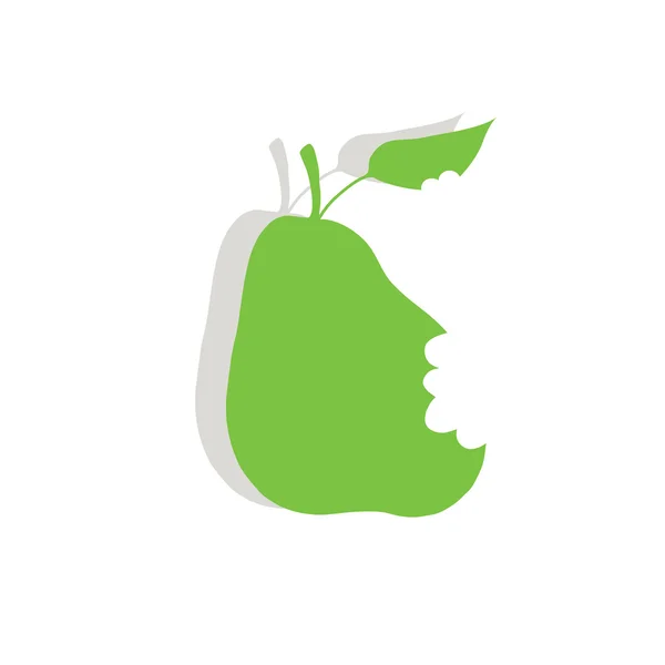 Зеленая груша — стоковый вектор