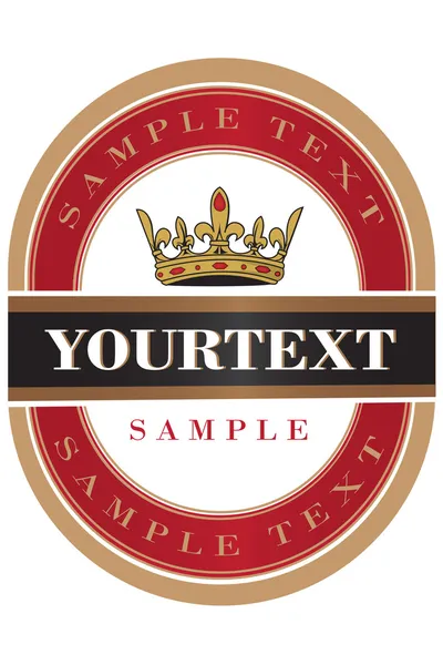Étiquette bière rouge — Image vectorielle