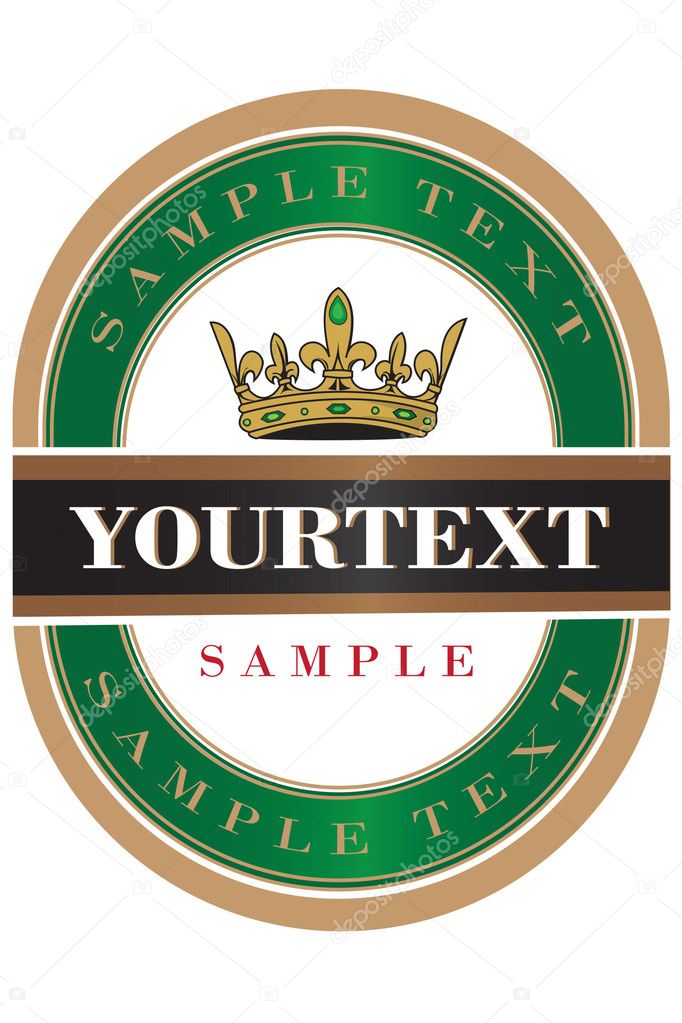 Grünes Bier-Etikett - Vektorgrafik: lizenzfreie Grafiken ...