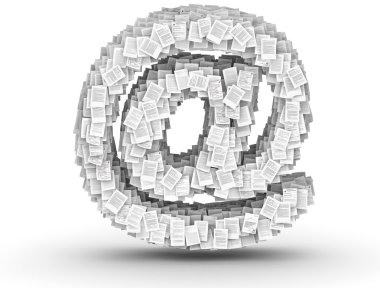 e-posta işareti, sayfa belge yazı tipi