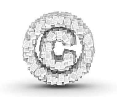 telif hakkı işareti, sayfa belge yazı tipi