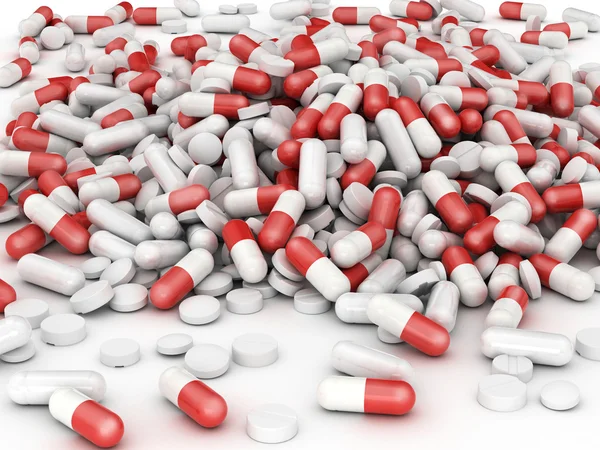 Huge pills heap — Stock Photo, Image