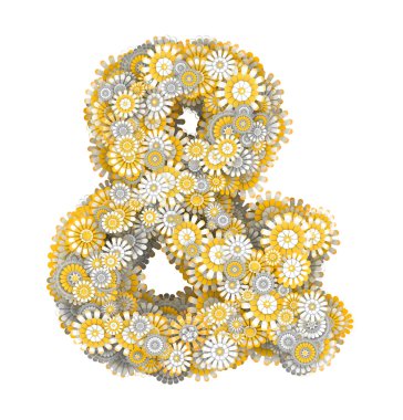 papatya çiçekleri Ampersand işareti