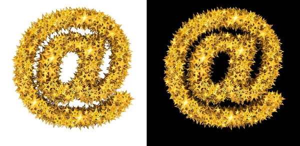 Gouden glanzende sterren op symbool — Stockfoto