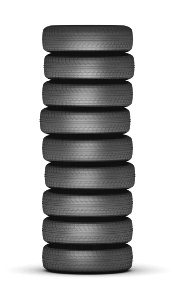Dopis, který vsadil jsem z auta gumové pneumatiky, černé na bílém — Stock fotografie