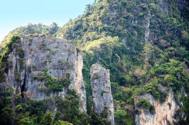 tropik deniz ada kayalar