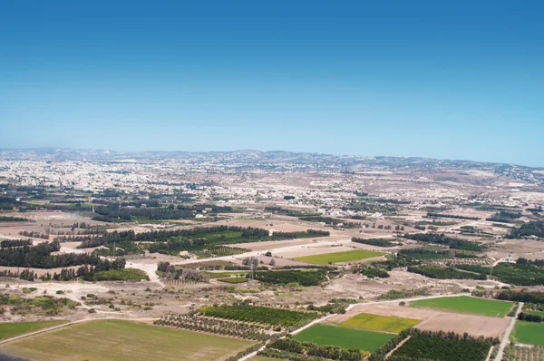 Uitzicht vanuit een vliegtuig van cyprus — Stockfoto