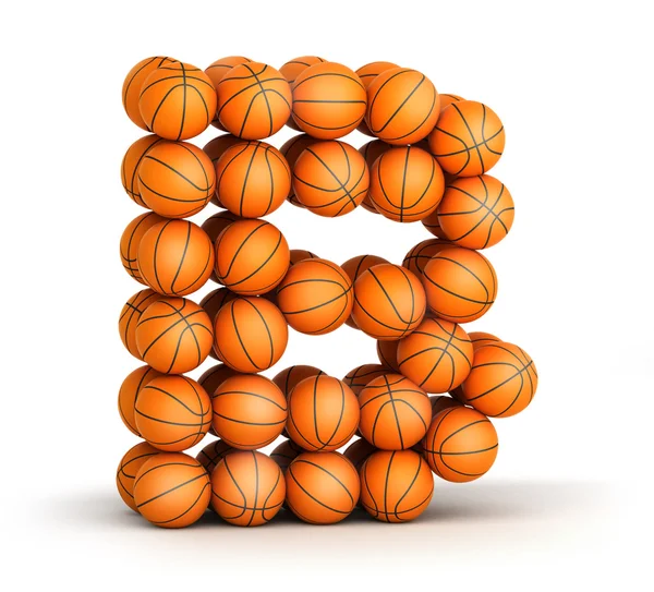 Letter b basketbal — Stockfoto